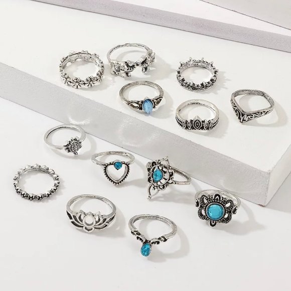 13pcs Boho Knuckle Ring Set - Picture 3 of 6